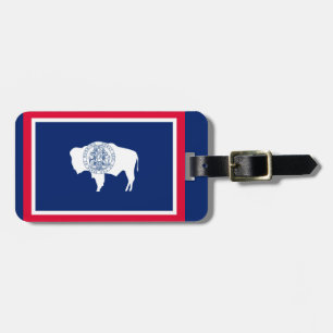 Étiquette À Bagage Conception de drapeau d'état du Wyoming