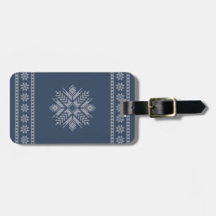 Étiquette À Bagage conception de flocon de neige de la croix de Noël