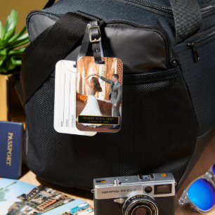 Étiquette À Bagage Conception de nom de photo personnalisée pour les