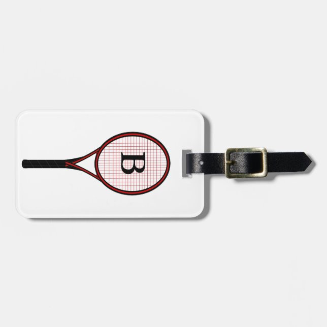 Étiquette À Bagage Conception de raquette de tennis (Devant horizontal)