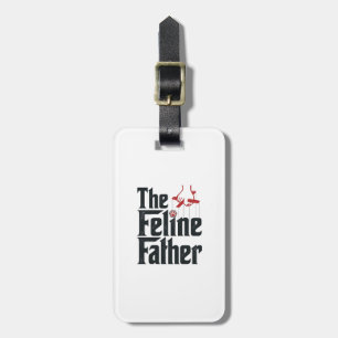 Étiquette À Bagage Conception de vecteur d'humour de chat de père fél