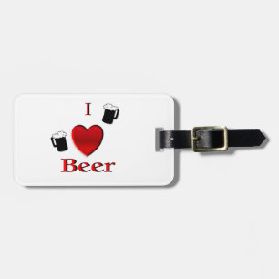 Étiquette À Bagage Conception J'adore Bière