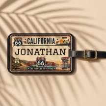 Conception personnalisée de la route 66 californie