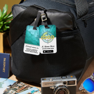 Étiquette À Bagage Conception personnalisée d'un identifiant Aqua Sto