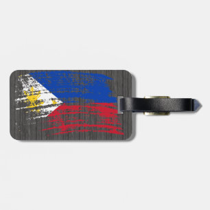 Étiquette À Bagage Conception philippine fraîche de drapeau