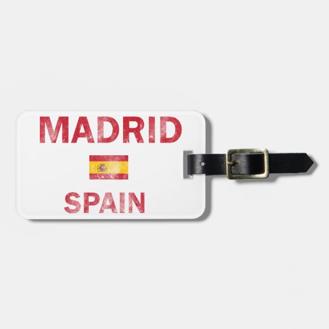 Étiquette À Bagage Conceptions de Madrid Espagne (Devant horizontal)