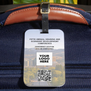 Étiquette À Bagage Conférence d'affaires Votre code QR de logo de pho