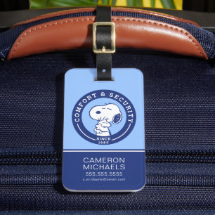 Étiquette À Bagage Confort et sécurité Snoopy & Woodstock Hug