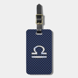 Étiquette À Bagage Connexion Bibliothèque moderne à la Navy Blue Carb