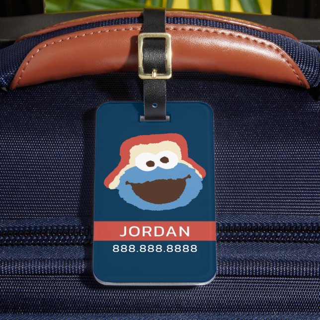 Étiquette À Bagage Cookie Monster Woodland Face | Ajouter vos informa (Insitu Rectoal 2)