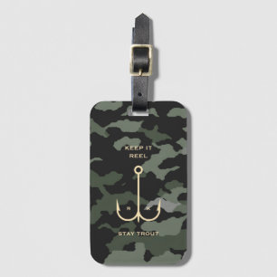 ÉTIQUETTE À BAGAGE COOL CONSERVER LE RÉEL FÊTE DES PÈRES DE PÊCHE CAM