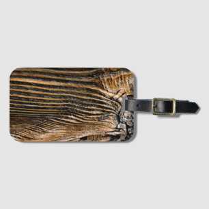 Étiquette À Bagage Cool de texture bois unique