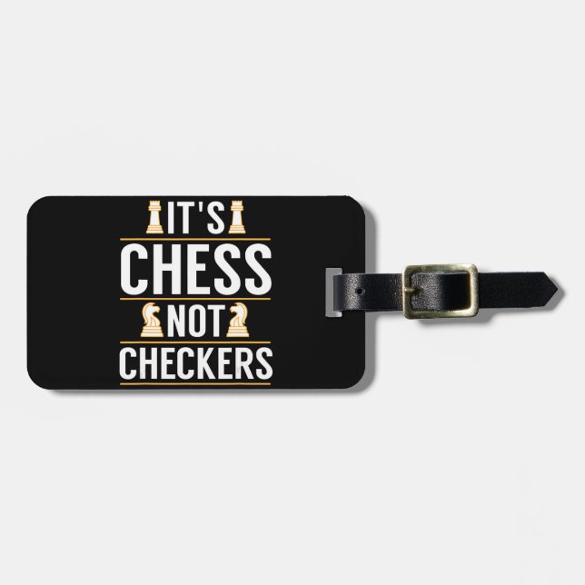 Étiquette À Bagage cool ses échecs pas checkers chèques joueurs cadea (Devant horizontal)