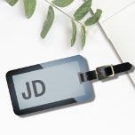 Étiquette À Bagage Cool simple foncé géométrique monogramme en gras<br><div class="desc">Marque de bagage géométrique personnalisable moderne avec votre monogramme audacieux. Design entièrement personnalisable et frais.</div>