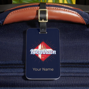 Étiquette À Bagage Copenhague capitale Danemark Retro voilier