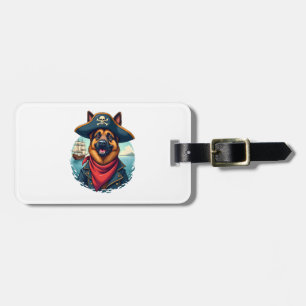 Étiquette À Bagage Copie de pirate de chien berger allemand