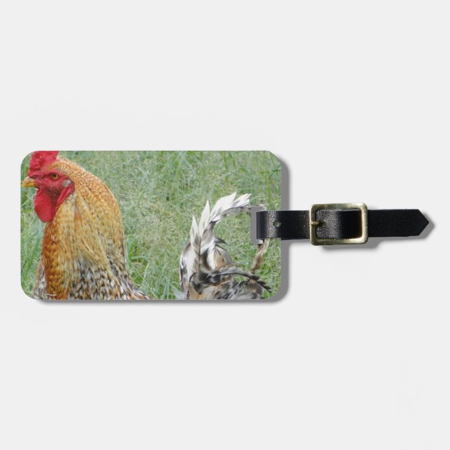 Étiquette À Bagage Coq (Devant horizontal)