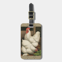Coq & Hen à l'extérieur Hen House avec frontière b