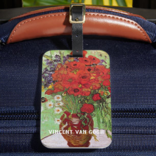 Étiquette À Bagage Coquelicots et pâquerettes par Vincent van Gogh