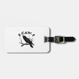 Étiquette À Bagage Corbeau gothique humour F-Caw-F essentiel créatif