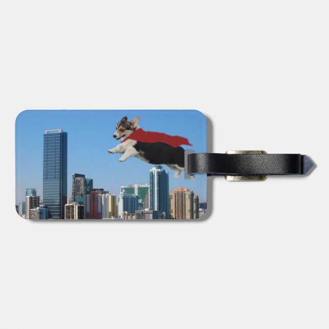 Étiquette À Bagage corgi de gallois de pembroke (Dos horizontal)