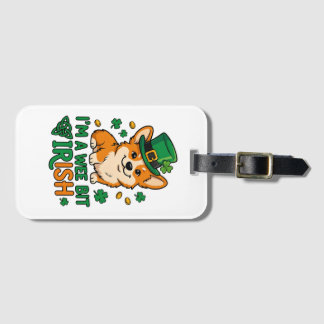 Étiquette À Bagage Corgi Dog "Wee Bit Irish" Funny St. Patrick's Day 