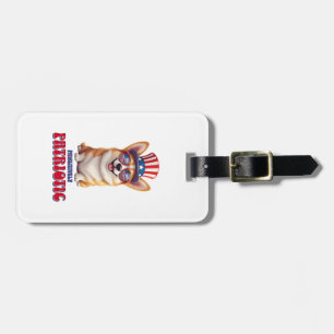 Étiquette À Bagage Corgi Patriotique - Patriotique à Pattes