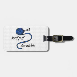 Étiquette À Bagage Cornflower Blue Knit Rapide, Mourir Chaud