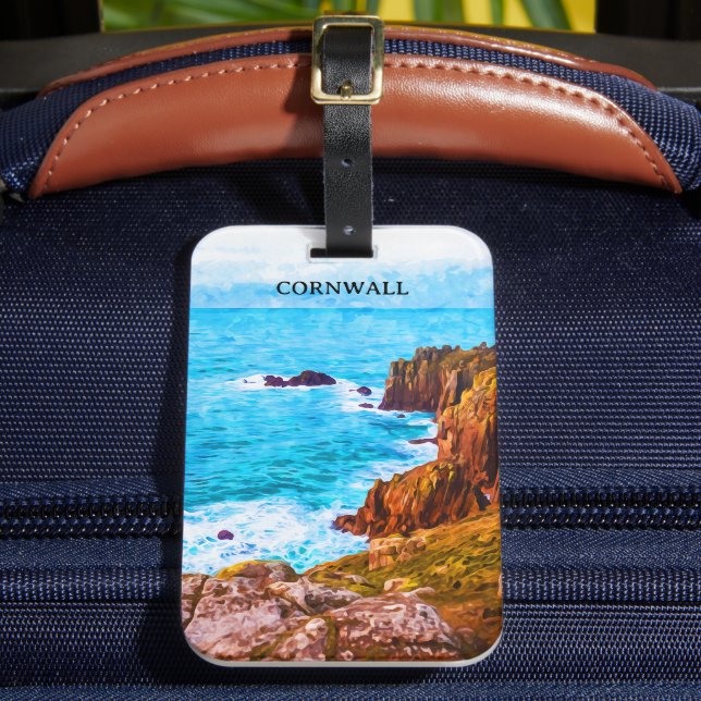 Étiquette À Bagage Cornwall Angleterre Royaume-Uni Paysage côtier (Insitu Rectoal 2)