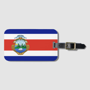 Étiquette À Bagage Costa Rica (armoiries/drapeau)