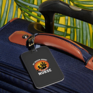 Étiquette À Bagage Costume Graphique de Sorcière Infirmière drôle d'H
