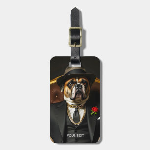 Étiquette À Bagage Costume noir Imaginaire mignon chien