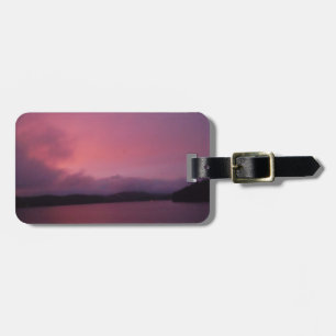 Étiquette À Bagage Coucher de soleil violet sur le lac Arrowhead