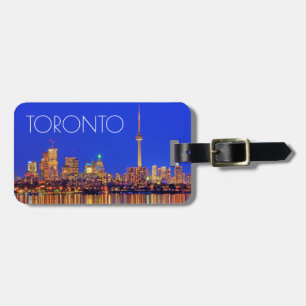 Étiquette À Bagage Coucher de ville de Toronto la nuit