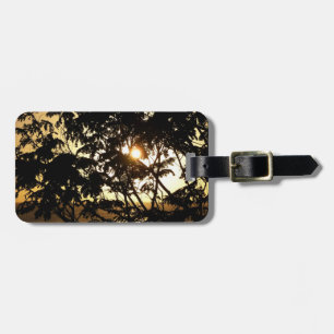 Étiquette À Bagage Coucher du soleil à travers les arbres I Photograp