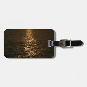 Étiquette À Bagage Coucher du soleil sur l'eau Photographie Abstraite