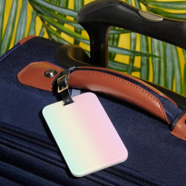 Étiquette À Bagage Couleur Aquarelle bleu arc-en-ciel (Insitu Rectoal 1)