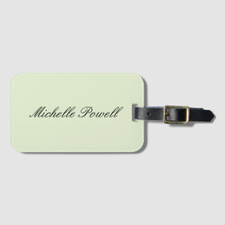 Étiquette À Bagage Couleur Pastel Clair Moderne Script Tendance