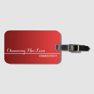 Étiquette À Bagage Couleur seulement - rouge + votre idée
