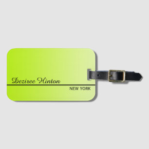 Étiquette À Bagage Couleur seulement - vert ressort + votre idée