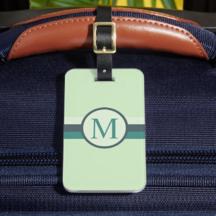 Étiquette À Bagage Couleur Turquoise bleu doux personnalisé