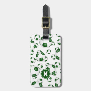 Étiquette À Bagage couleur vert blanc de l'équipe de football couleur