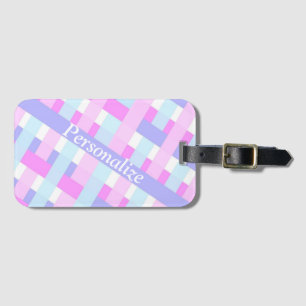 Étiquette À Bagage Couleurs bleu violet rose chaud tendance Personnal