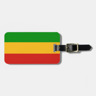 Étiquette À Bagage COULEURS DE DRAPEAU RASTAFARI + votre texte