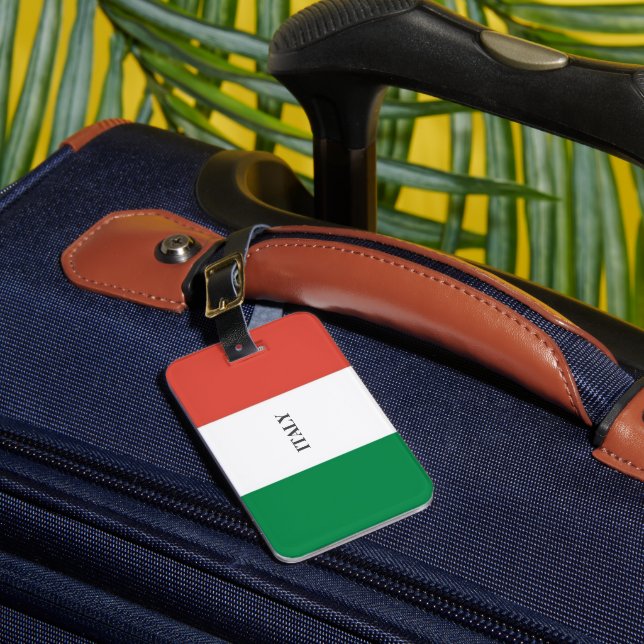 ÉTIQUETTE À BAGAGE COULEURS DRAPEAU ITALIE (Insitu Rectoal 1)