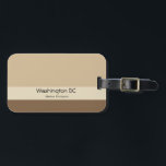 Étiquette À Bagage Couleurs respectueuses de l'environnement pour les<br><div class="desc">Couleur terre minimaliste,  brun naturel pour les personnes respectueuses de l'environnement. Faites un bon voyage !</div>