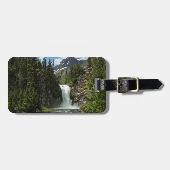Étiquette À Bagage Courir Eagle Falls au parc national des Glaciers (Devant horizontal)