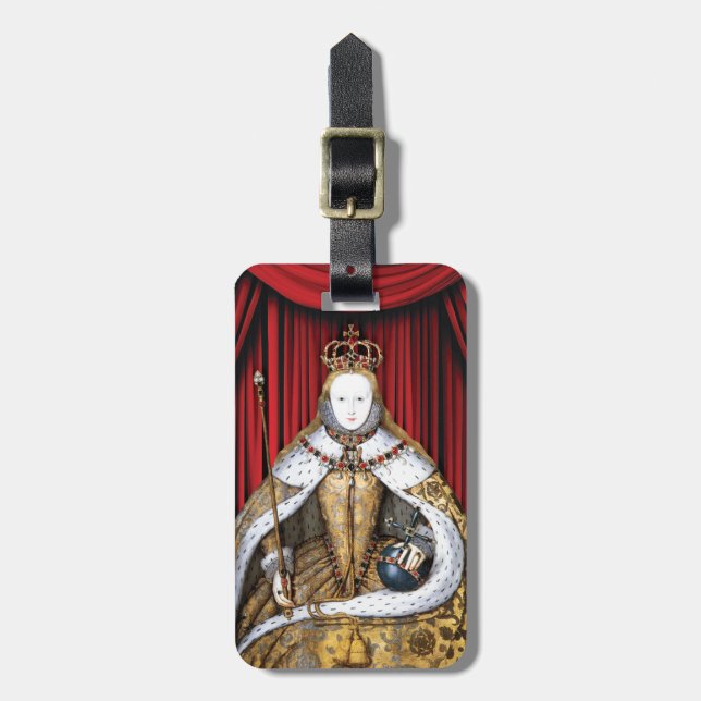 Étiquette À Bagage Couronnement de la Reine Elizabeth de Tudor I (Devant Vertical)