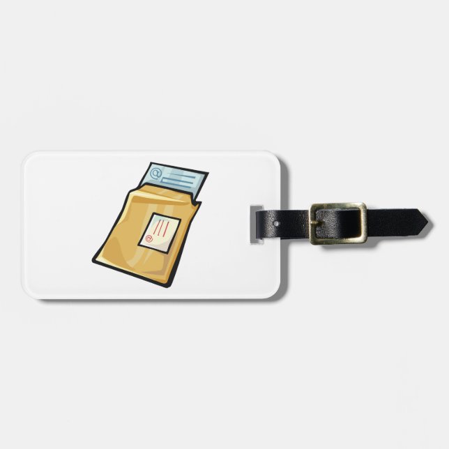 Étiquette À Bagage Courrier électronique numérique et lettre d'inform (Devant horizontal)