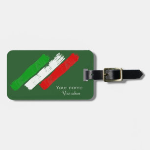 Étiquette À Bagage Courses italiennes de flag.brush. nom .text.